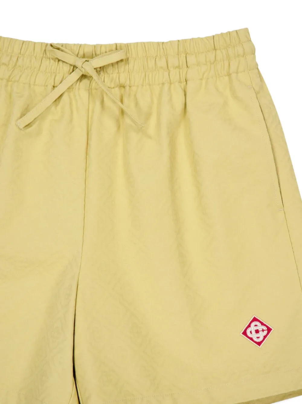 Casablanca Shorts met trekkoord en monogram Geel