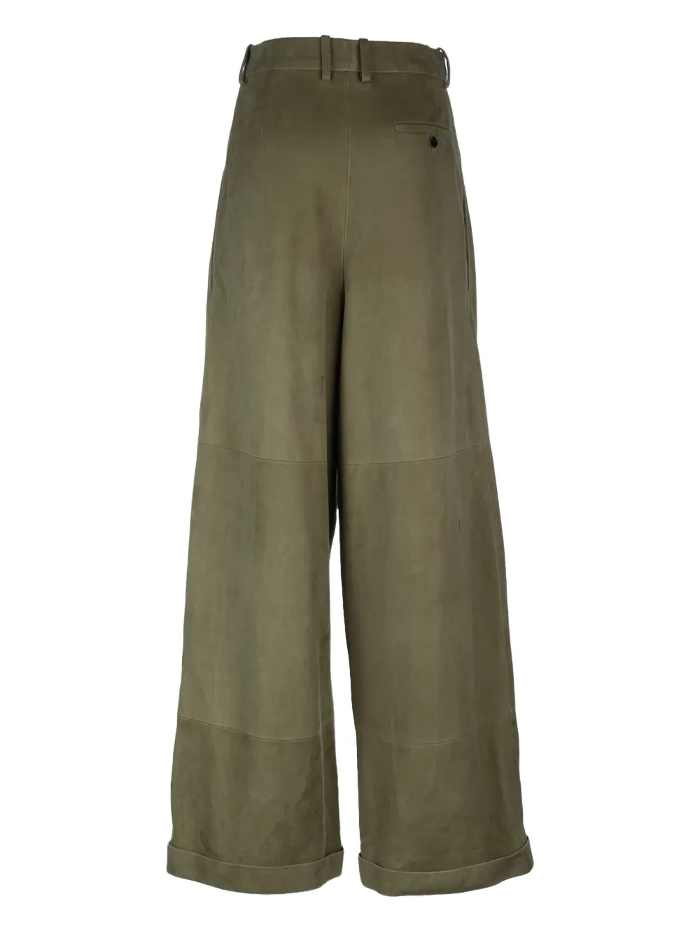 LOEWE Culotte met suède vlakken Groen