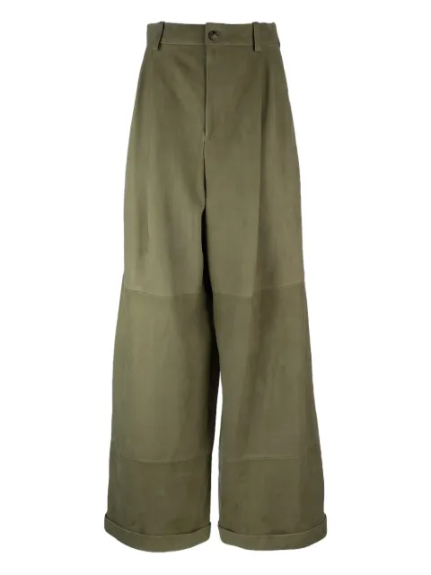 LOEWE suede-panelled culottes