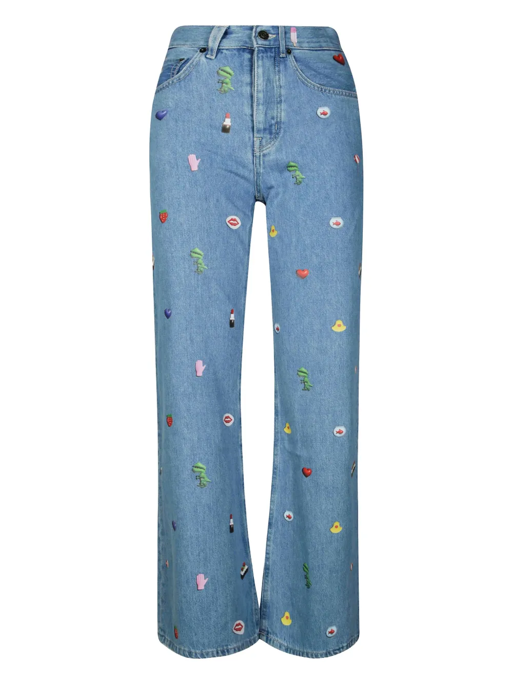 Fiorucci Jeans met bedelprint Blauw