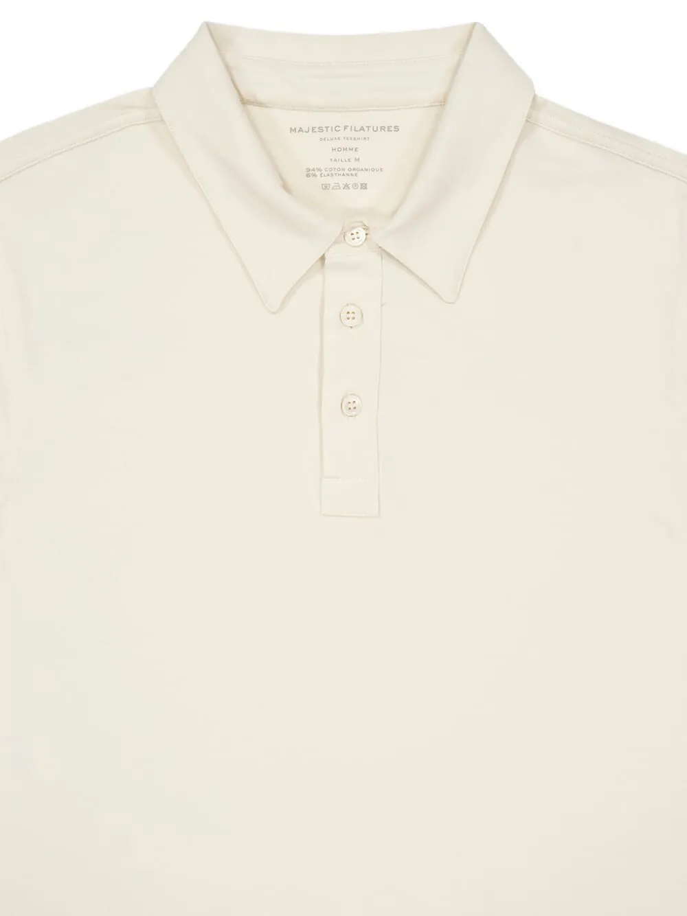 Majestic Filatures Poloshirt met korte mouwen Wit