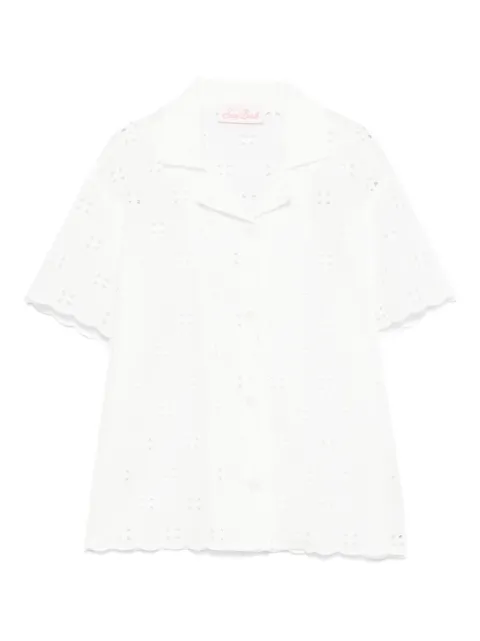 MC2 Saint Barth Kids floral-embroidered shirt