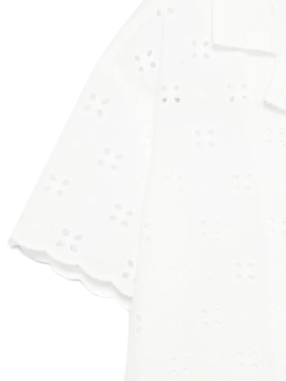 MC2 Saint Barth Kids Shirt met geborduurde bloemen Wit