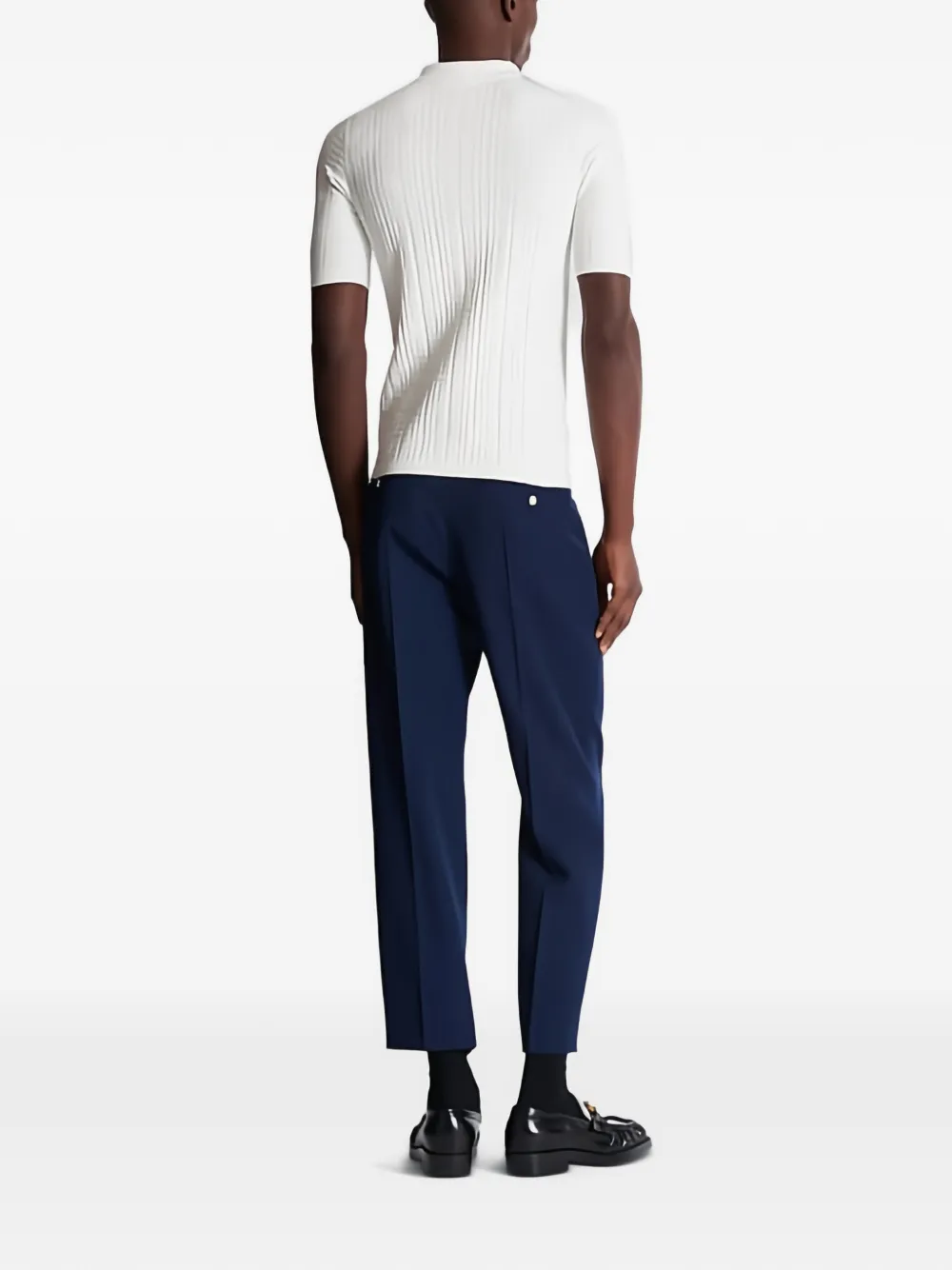 Balmain PB Labyrinth gebreid poloshirt Wit