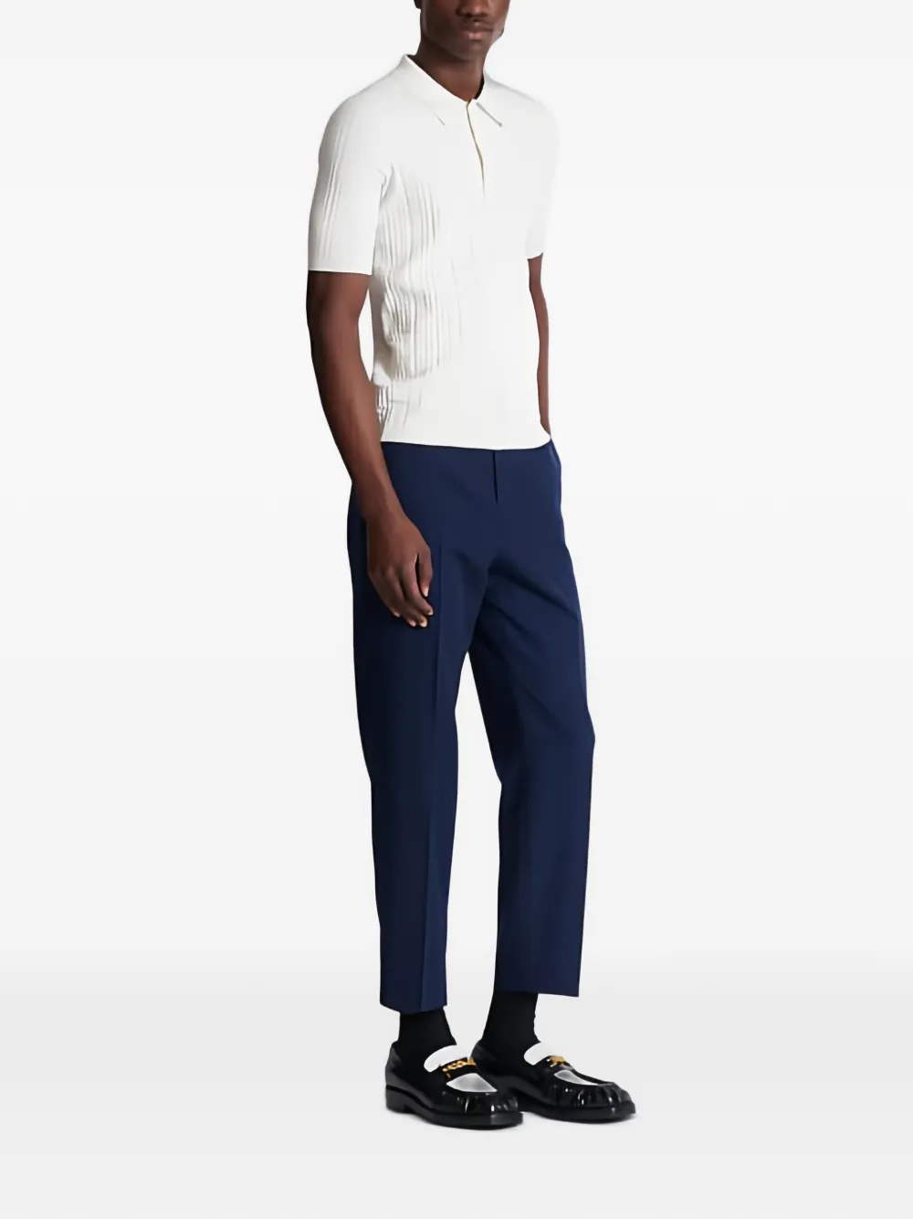  Balmain Polo De Punto Pb Labyrinth - Blanco 