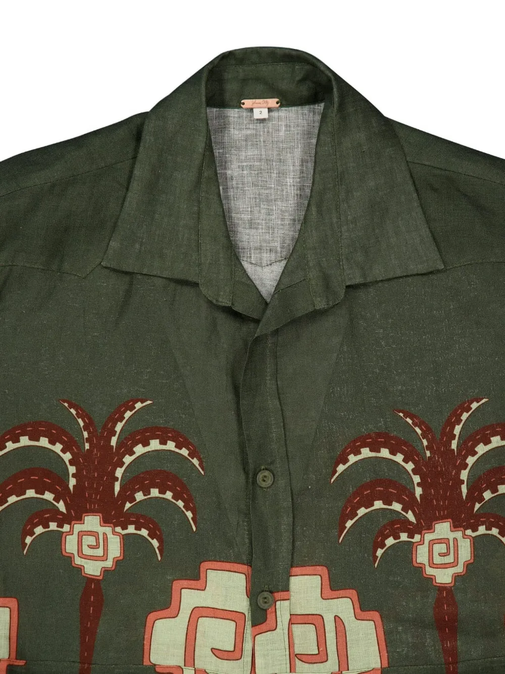 Johanna Ortiz Blouse met palmprint Groen