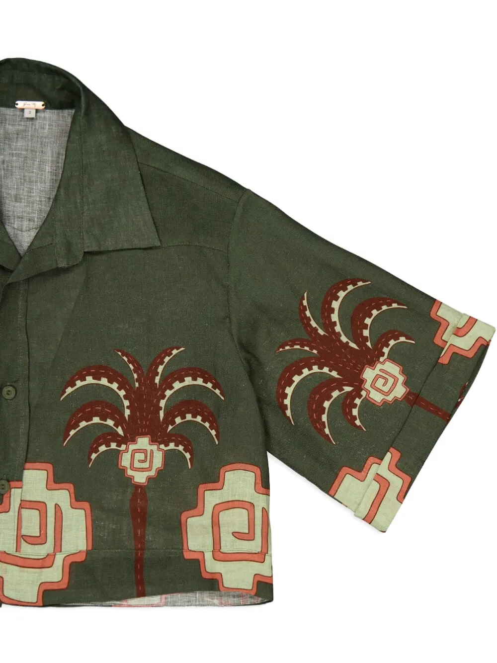 Johanna Ortiz Blouse met palmprint Groen