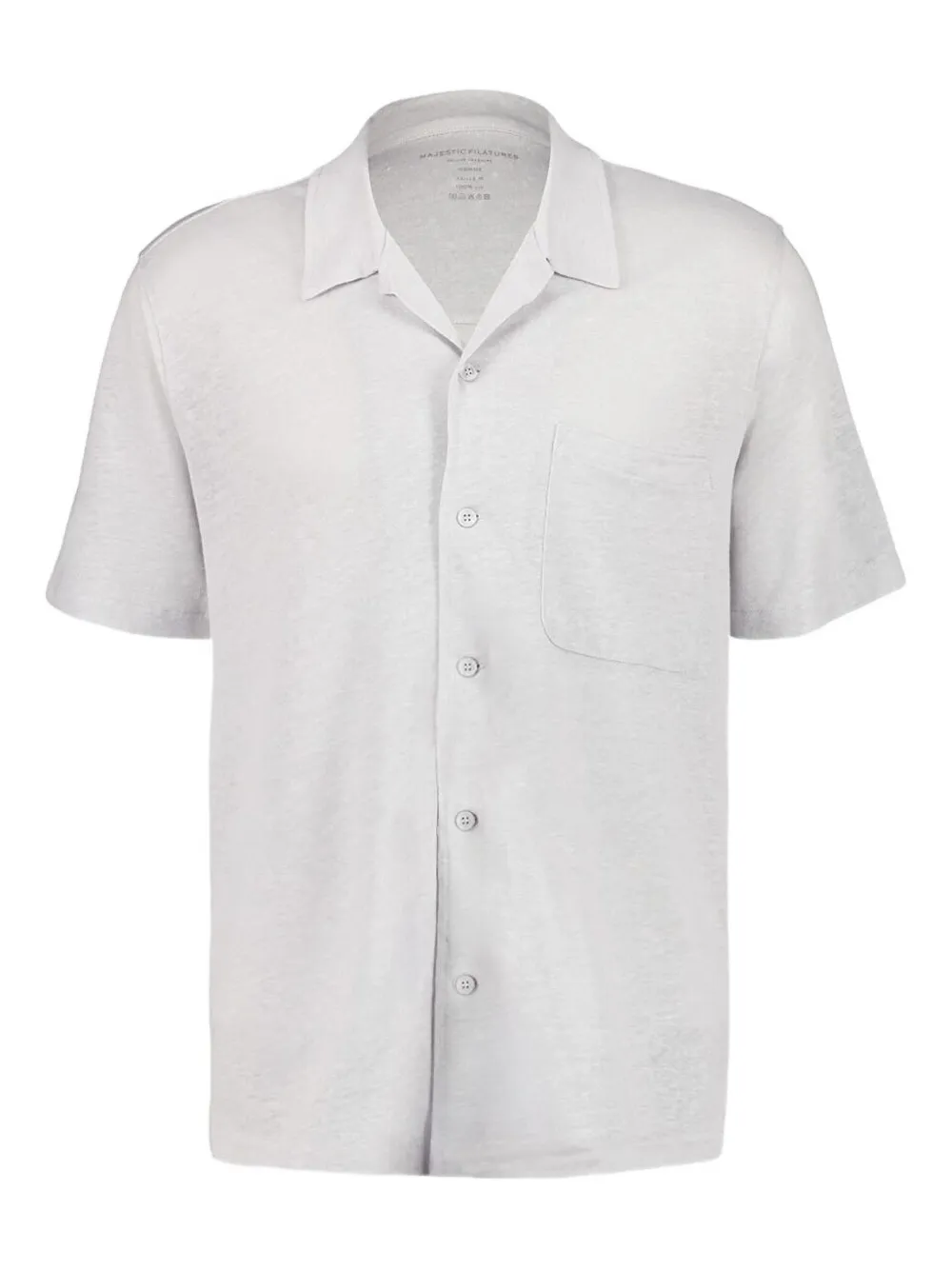 Majestic Filatures buttoned linen shirt Grijs