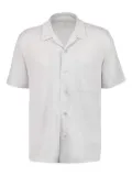 Majestic Filatures buttoned linen shirt - Grey