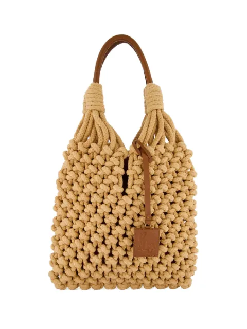 PAULA Marble macramé tote bag