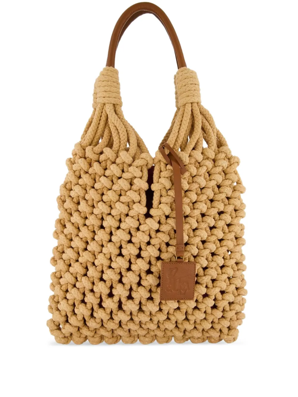 PAULA Marble macramé tote bag | Neutrals | Image 1