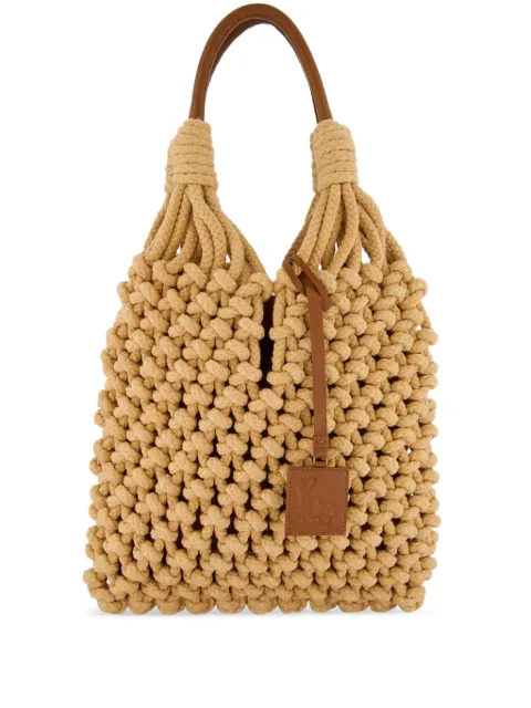 PAULA Marble macramé tote bag