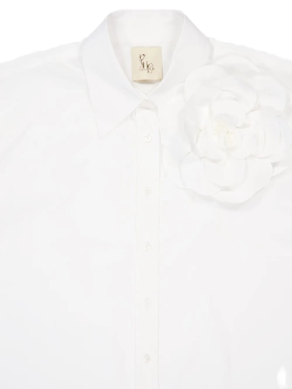 Flower-Embellished Shirt