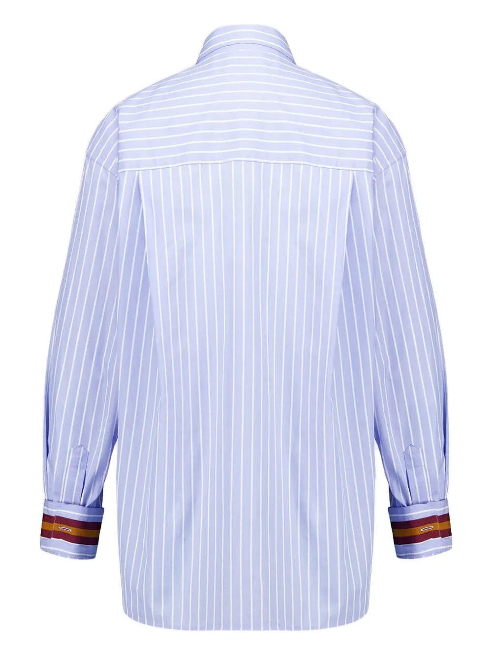 Paula Striped-detail Shirt In Blue