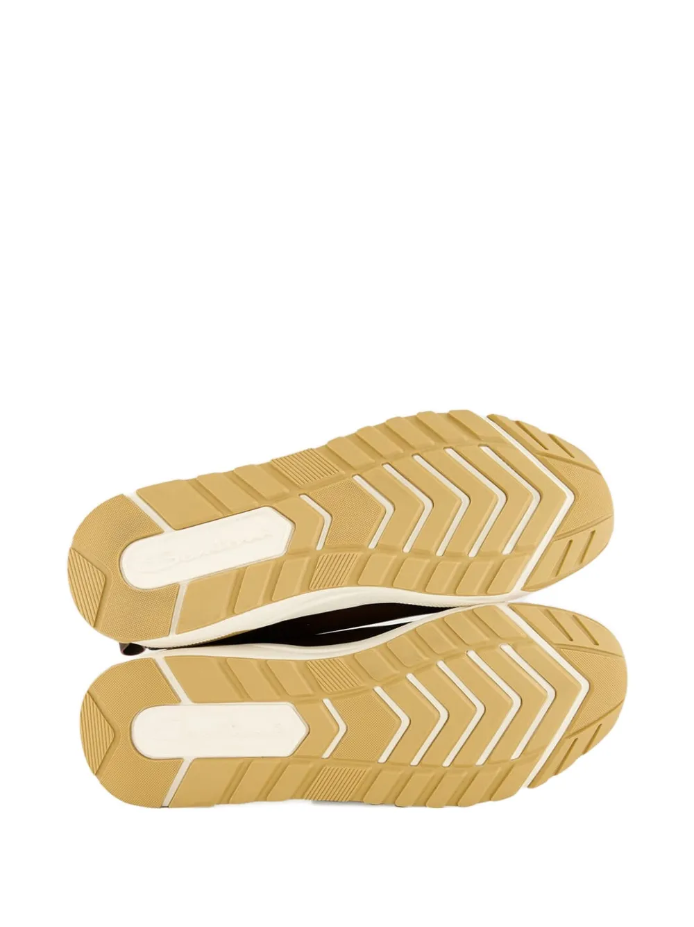 Santoni leather slip-on trainers Brown