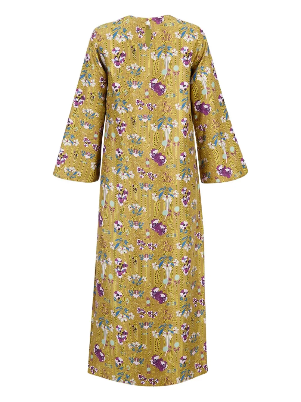 floral-print silk dress