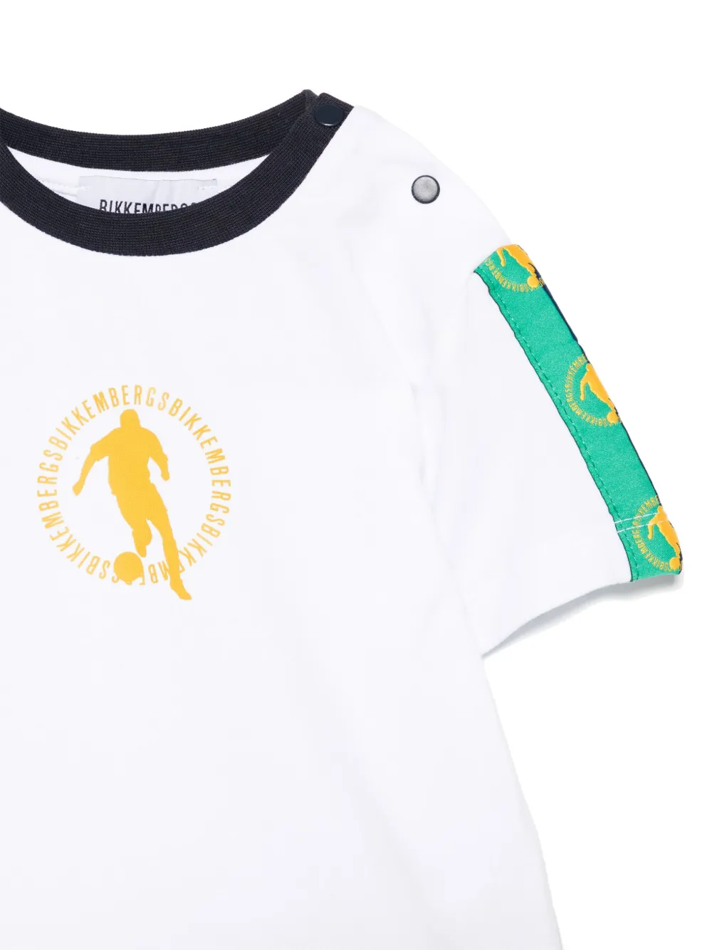 BIKKEMBERGS KIDS T-shirt en shorts met logoprint Wit