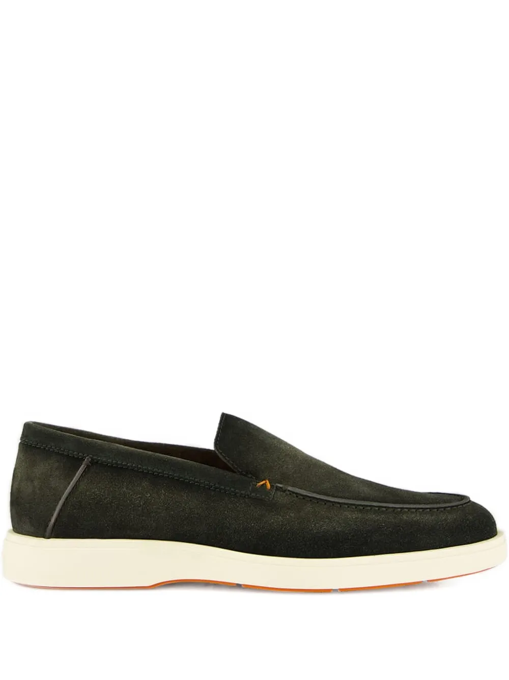 Santoni suede loafers Green