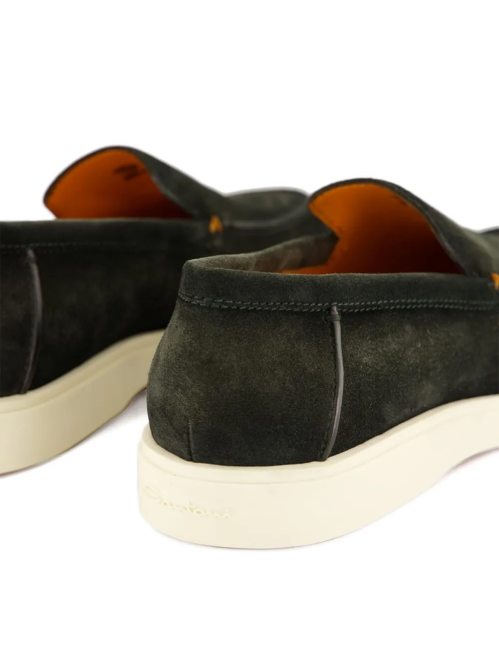 Santoni suede loafers Green