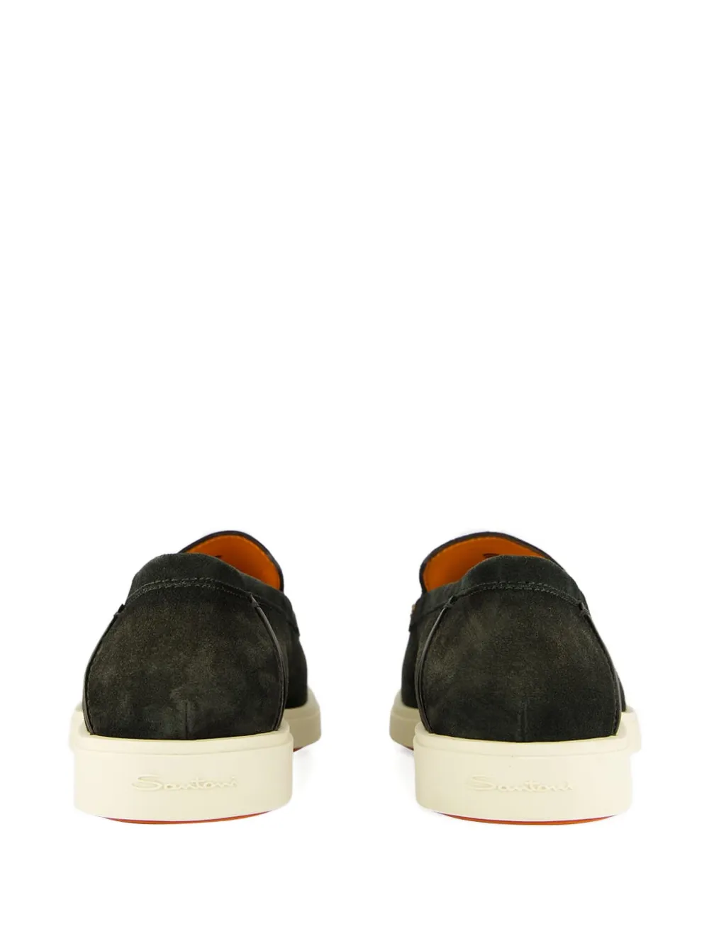Santoni suede loafers Green