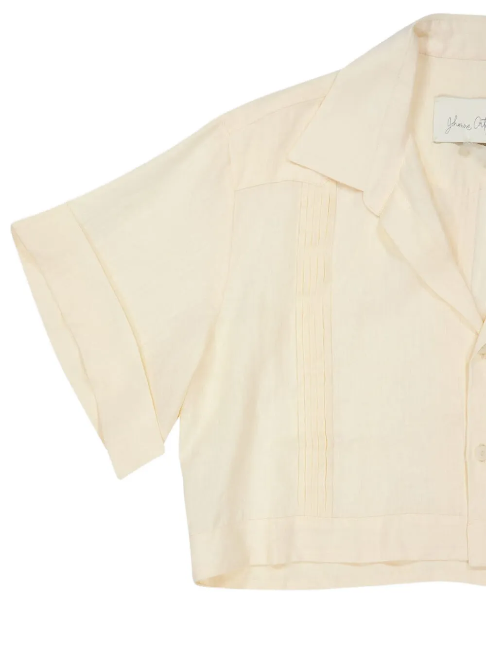 Johanna Ortiz Blouse met korte mouwen Beige