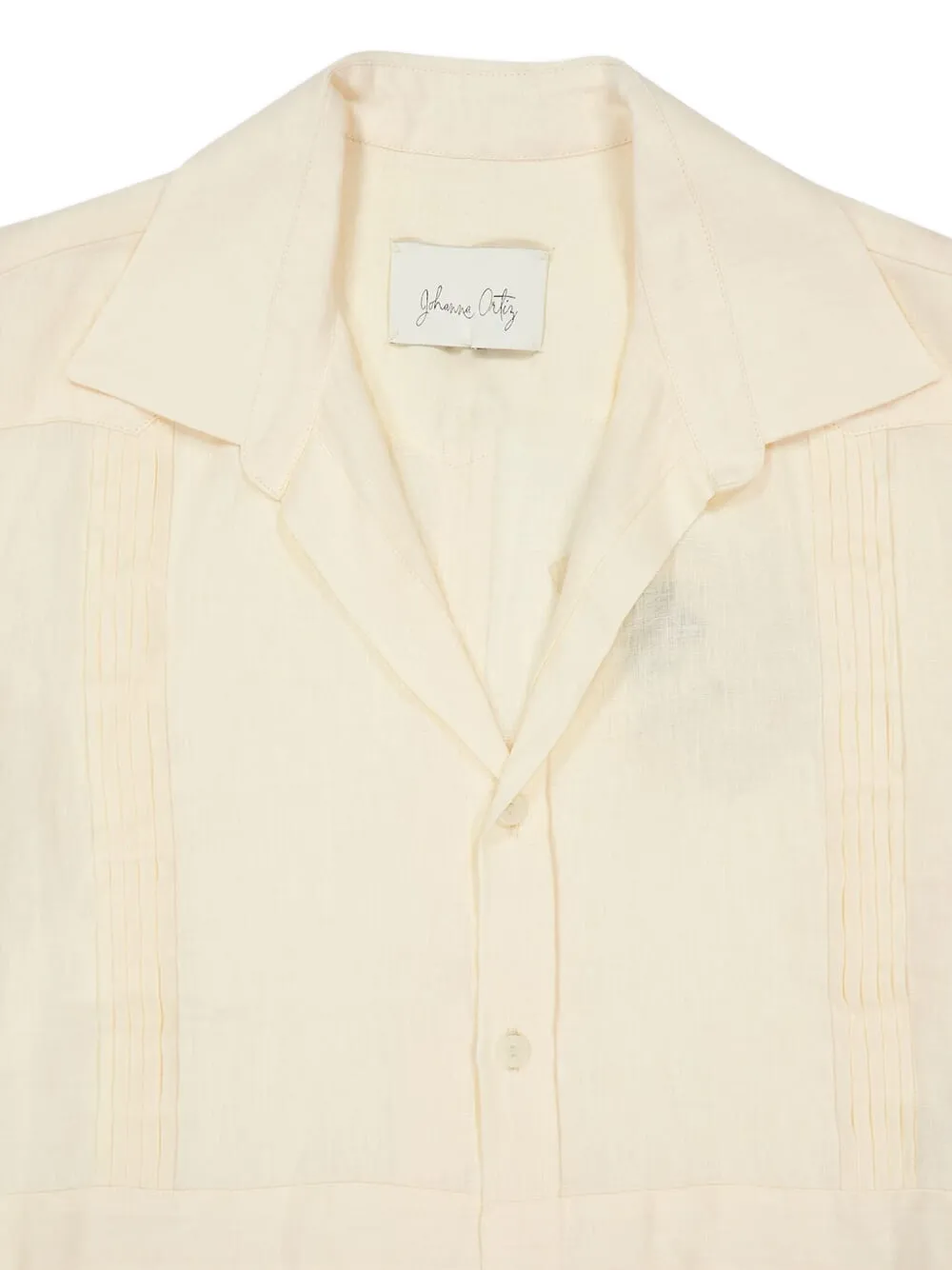 Johanna Ortiz Blouse met korte mouwen Beige