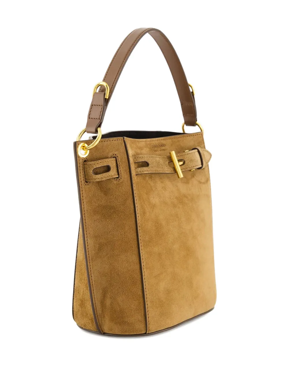Tom Ford Suede Bucket Bag In Brown