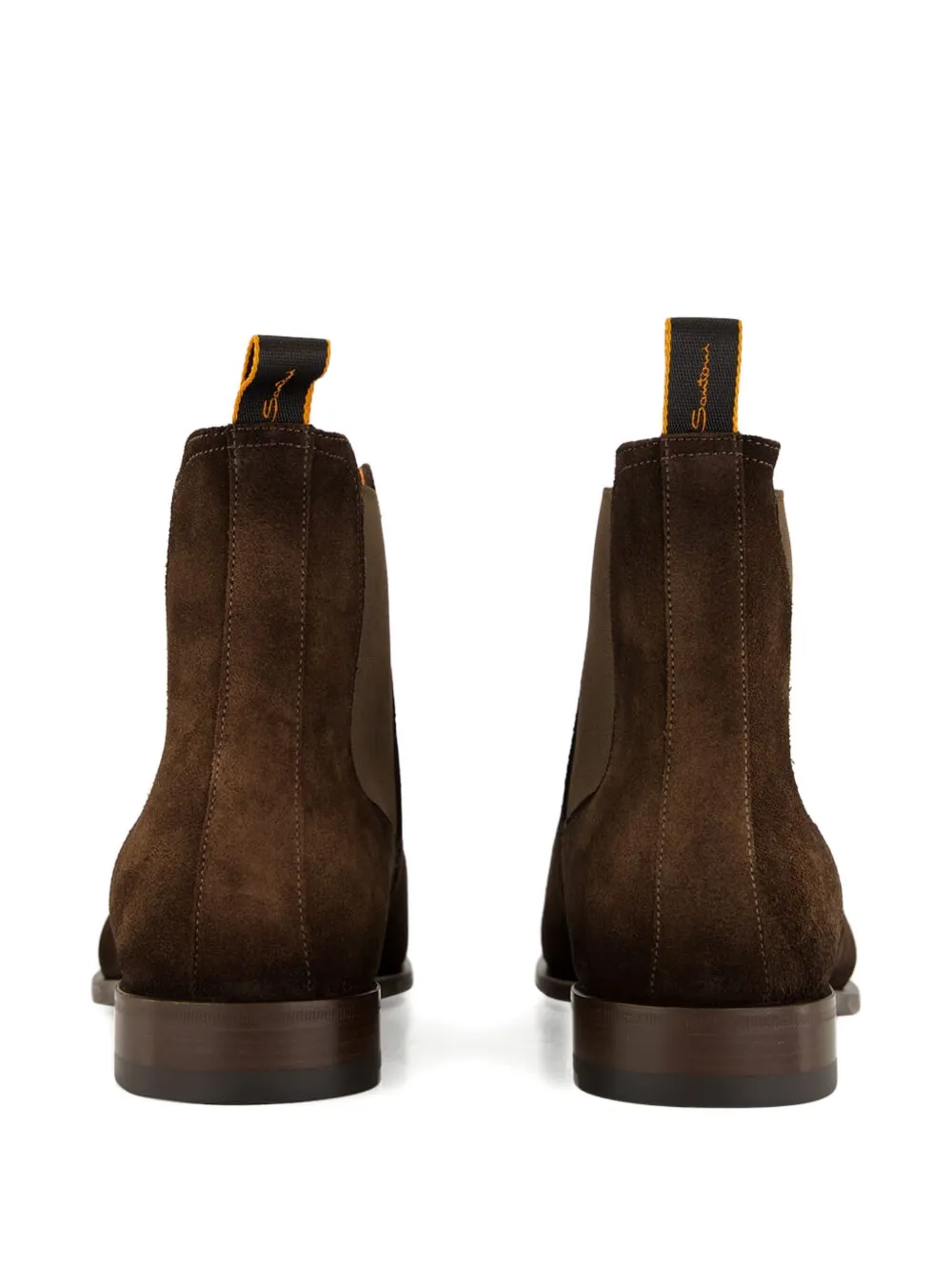 Santoni Archerboot Suede Chelsea Boots In Brown