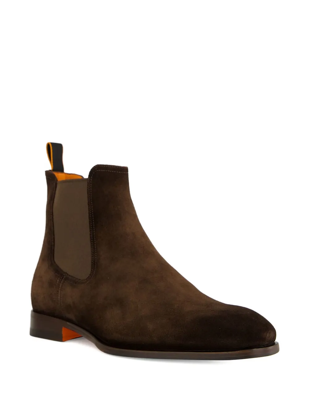 Santoni Archerboot Suede Chelsea Boots In Brown