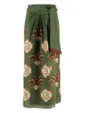 Johanna Ortiz Amazon Echoes linen skirt - Green