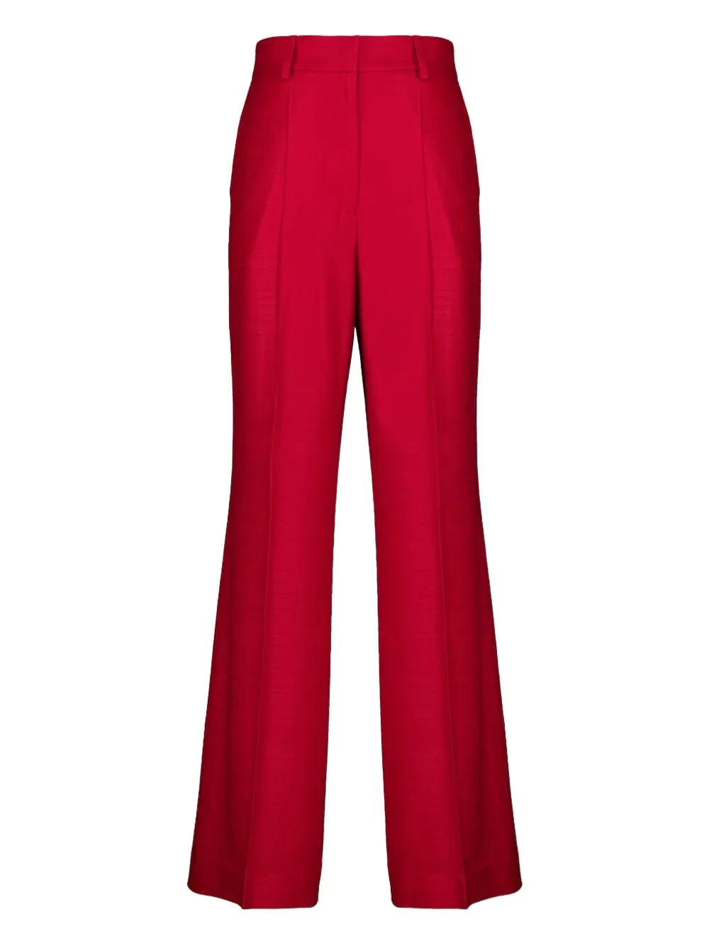 PAULA Pantaloni in twill a gamba ampia - Rosso