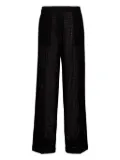 La DoubleJ grid-pattern cotton trousers - Black