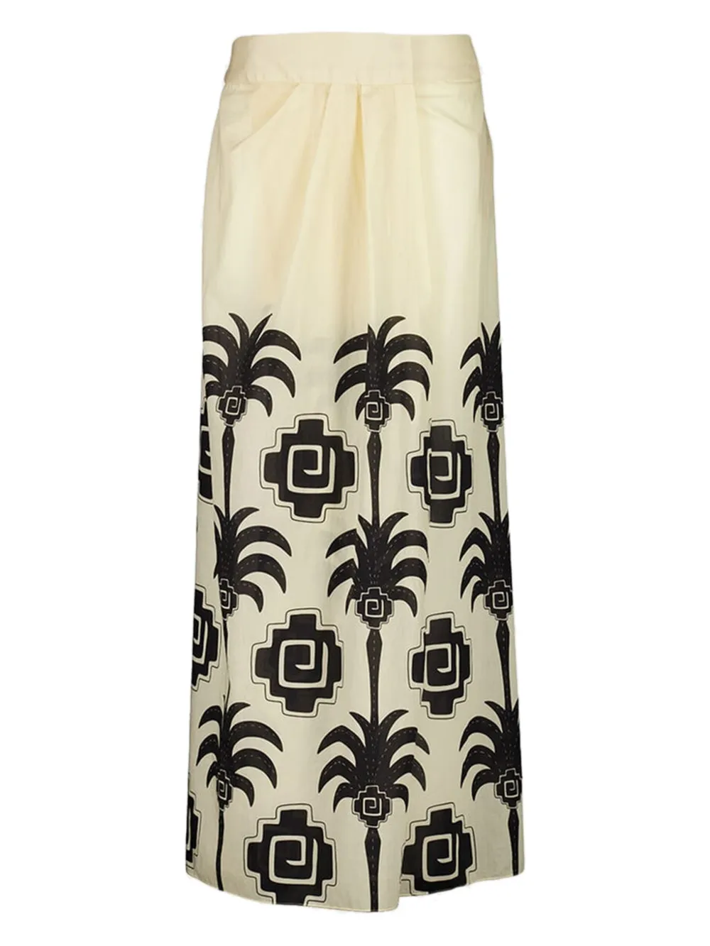Johanna Ortiz palm-print wrap maxi skirt - ホワイト Johanna Ortiz palm-print wrap maxi skirt - ホワイト