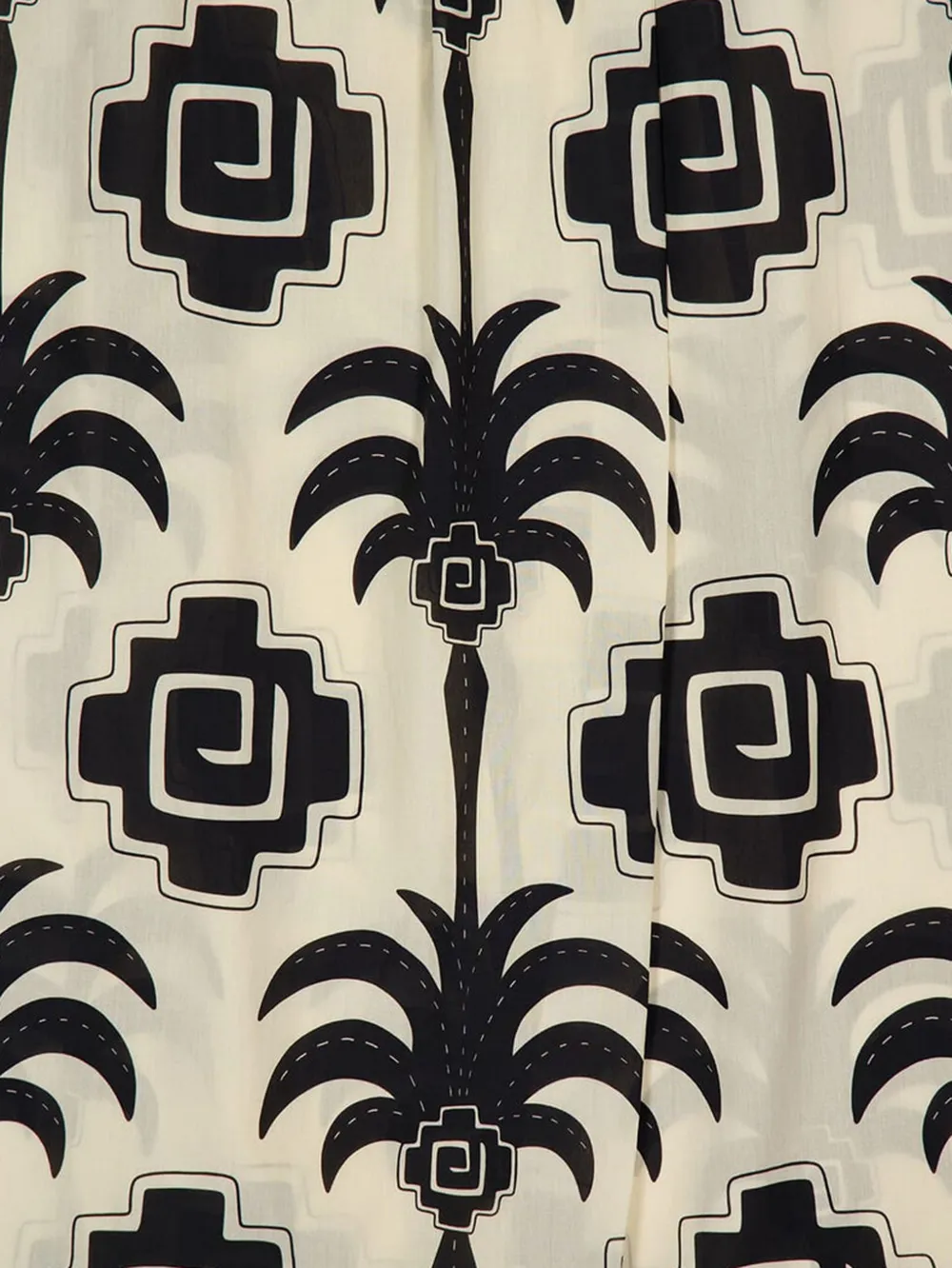 Johanna Ortiz palm-print wrap maxi skirt Wit