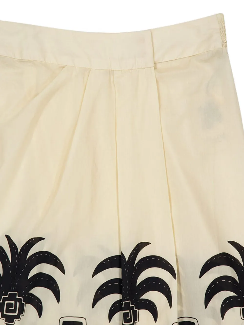 Johanna Ortiz palm-print wrap maxi skirt Wit