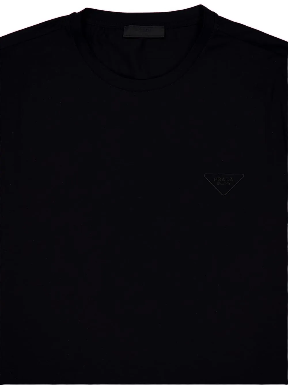 Prada T-shirt met logoplakkaat Zwart