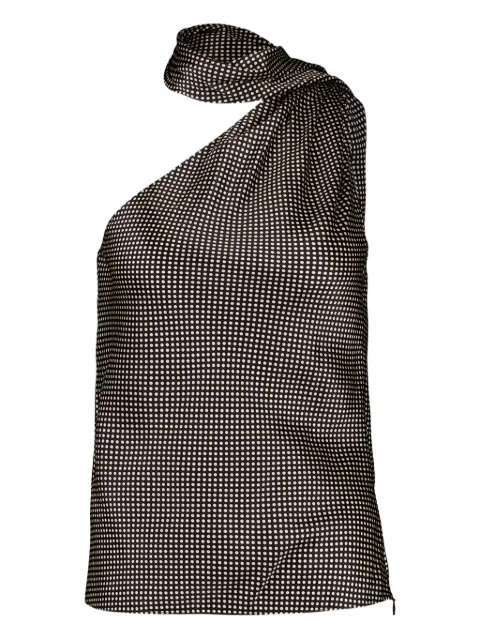 TOM FORD polka-dot one-shoulder top