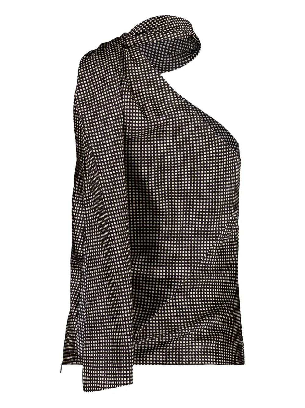 TOM FORD Asymmetrische top met stippen Zwart