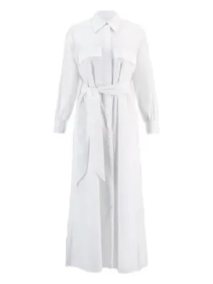 TWP Long-sleeve Maxi Shirt Dress - White