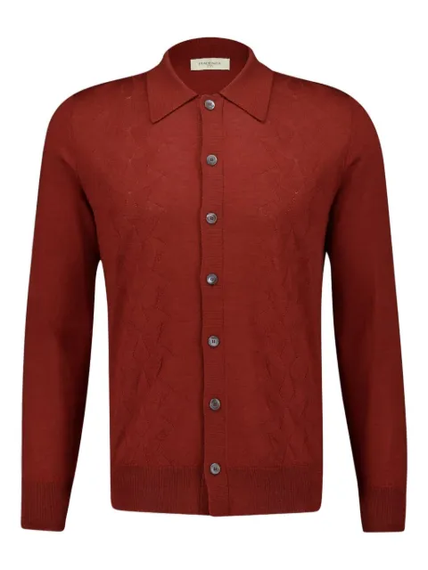 Piacenza Cashmere button-up diamond-pattern shirt