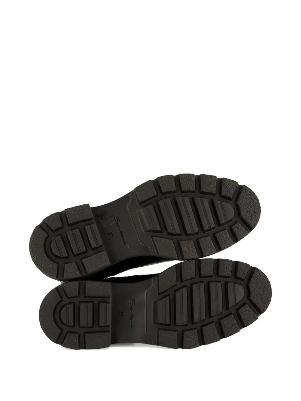 Santoni Quilted Lace-up Boots In Black