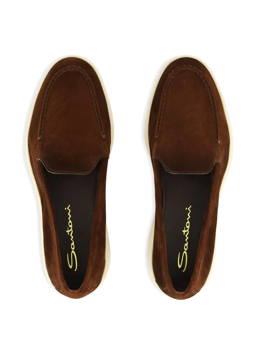 Santoni suede loafers Brown