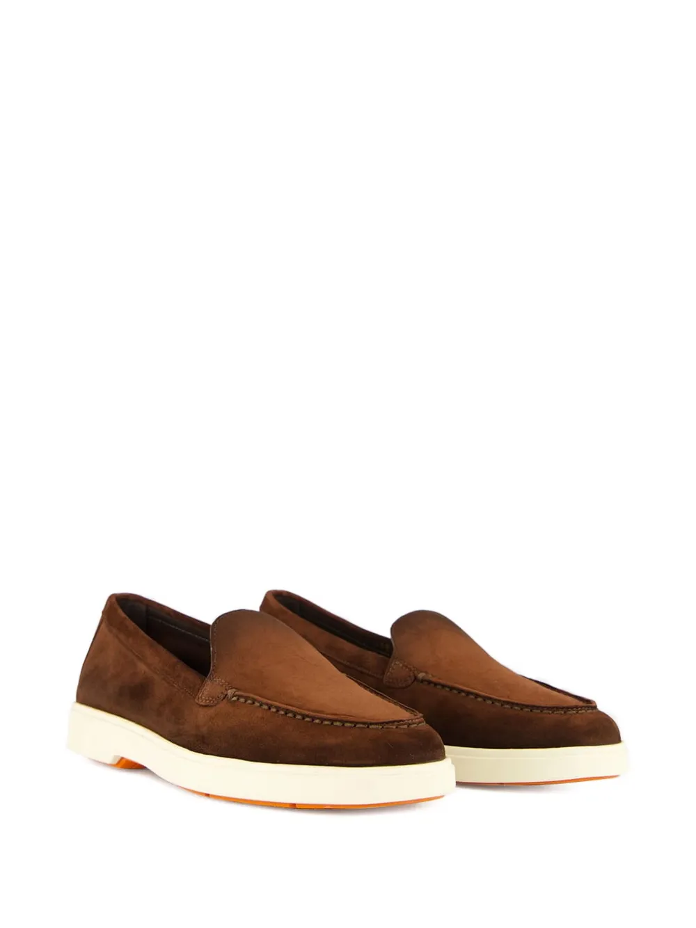 Santoni suede loafers Brown