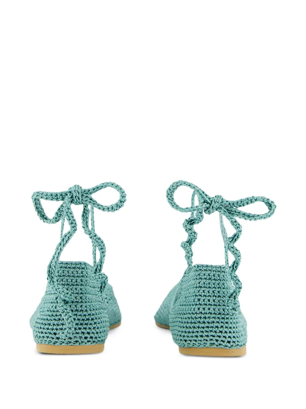 KASHURA Gehaakte ballerina's met veters Blauw