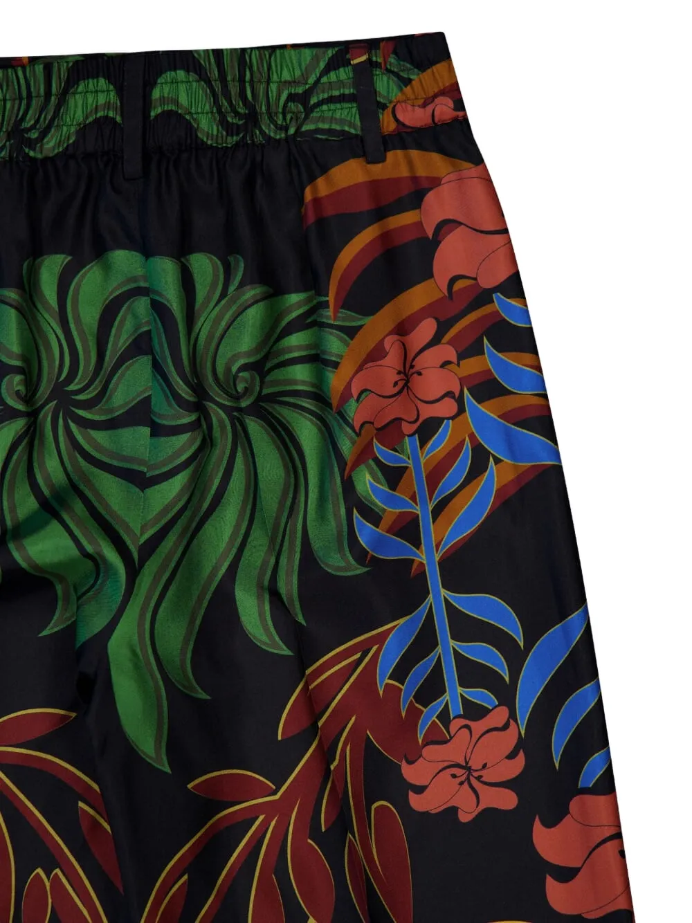 Paula Floral-print Silk Twill Trousers In Multi