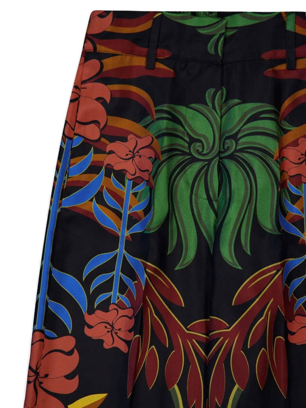 Paula Floral-print Silk Twill Trousers In Multi