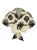 Johanna Ortiz Imagery palm tree-print top - Neutrals