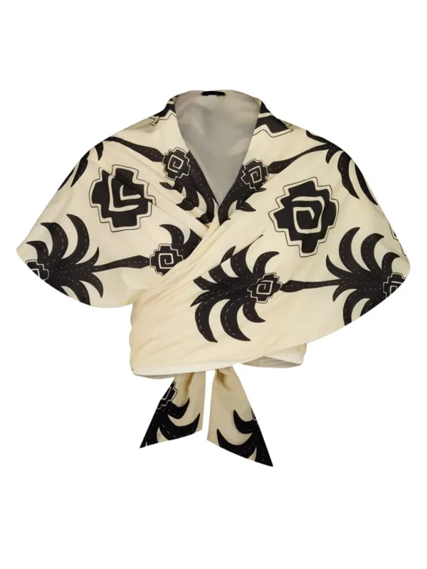 Johanna Ortiz Imagery Palm Tree-print Top in Neutrals