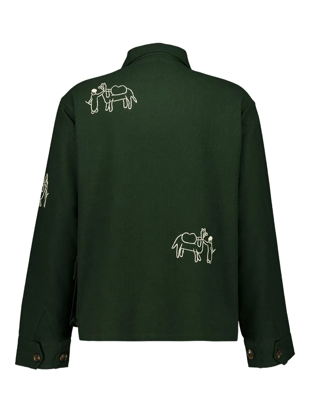 Baziszt camel-embroidered multi-pocket shirt | Image 2