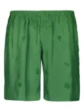 Baziszt embroidered drawstring shorts - Green
